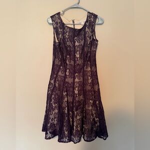 Dress Barn Purple Lace Mini Dress